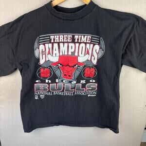 1993 Chicago Bulls 3 Time Champions  T-Shirt Single Stitch Nba